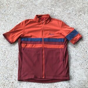 Rapha Brevet Lightweight Cycling Jersey Men’s Size Large Orange & Red Brown